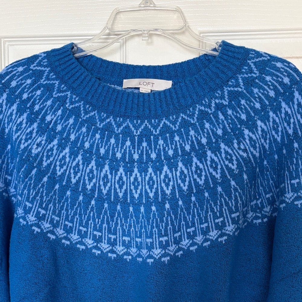 LOFT Vibrant Blue Knit Sweater